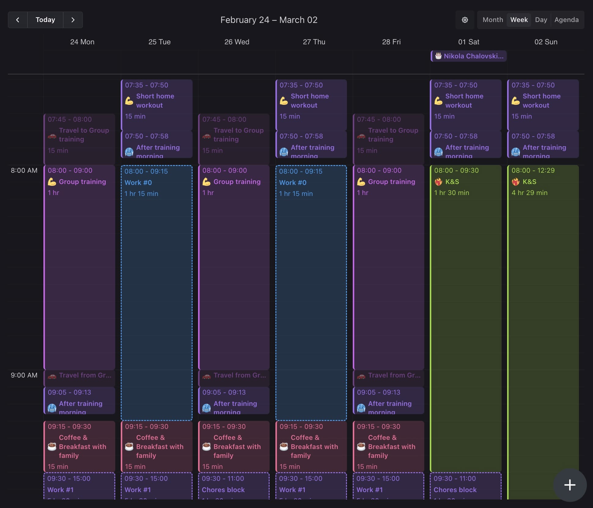 Weekly planner
